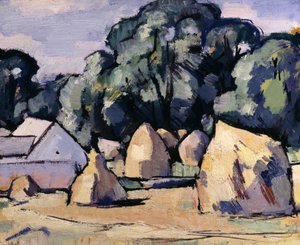 ダルビーティー近郊のラグガン農場の建物（油彩・パネル） 作： Samuel John Peploe