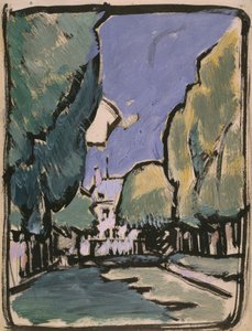 風景（油彩・紙） 作： Samuel John Peploe