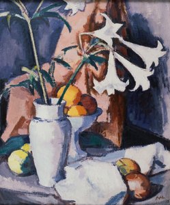 マドンナリリー、1926年頃 作： Samuel John Peploe