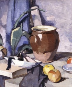 茶色のクロック（キャンバスに油彩） 作： Samuel John Peploe