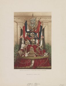 デルフト アカデミーの 20 周年記念の装飾としてのトロフィー、1862 年 作： Samuel Lankhout