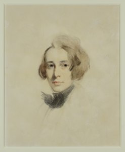 チャールズ・ディケンズの予備スケッチ、1837年 作： Samuel Laurence