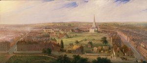 聖フィリップ教会のドームからのバーミンガム、1821 作： Samuel Lines