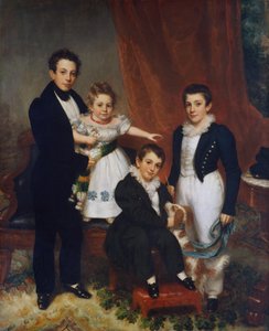 ナップチルドレン、c.1833-34（キャンバスに油彩） 作： Samuel Lovett Waldo