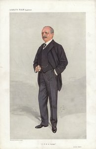 Archer Baker, C P R In Europe, Vanity Fair cartoon (colour litho) 作： Samuel Luke (after) Fildes