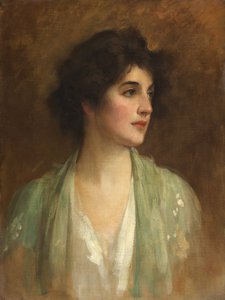 緑のショール 作： Samuel Luke Fildes