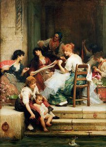ベネチアンライフ、1884 作： Samuel Luke Fildes