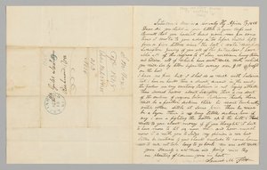 奴隷貿易に関するサミュエル・M・フォックスからジャイルズ・サンダースへの手紙、1848年4月17日。 作： Samuel M. Fox