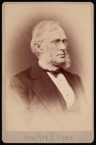 ジョージ・フリスビー・ホアの肖像 1826-1904年、1876年から1880年の間。 作： Samuel Montague Fassett