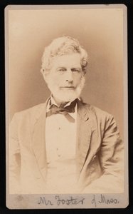 マサチューセッツ州のフォスター氏の肖像画、1876 年から 1880 年の間。