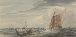 Navios em um mar tempestuoso 作： Samuel Owen