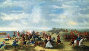 1812年8月15日のディアボーン砦の虐殺 作： Samuel Page