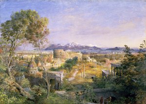 古代ローマの眺め、1838 作： Samuel Palmer