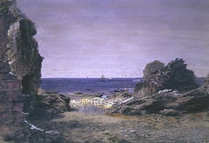 コーンウォール、ティンタジェル近郊のバックウェイズ（水彩画 作： Samuel Palmer