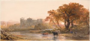 イタリアの夕べ—さびれた別荘 作： Samuel Palmer