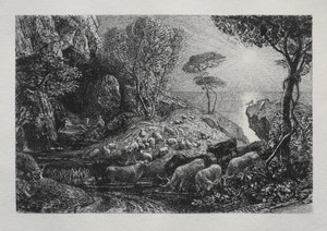 モエリスとガラテア 作： Samuel Palmer