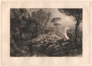 モエリスとガラテア 作： Samuel Palmer
