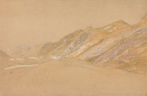 ドルゲリー近くのトラベラーズ レストのそばの山 作： Samuel Palmer