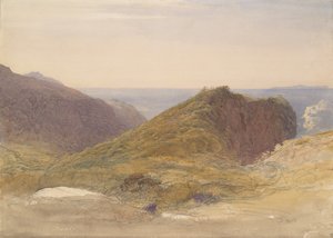 デヴォンの北海岸、遠方のランディ島、カリフォルニア州。 1835年。 作： Samuel Palmer