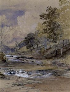 ウェールズ、マッハウィー川にて 作： Samuel Palmer