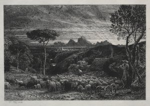 ひだを開く 作： Samuel Palmer