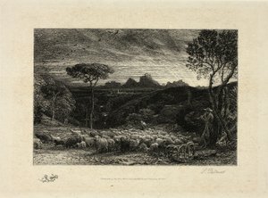折り目を開ける 作： Samuel Palmer
