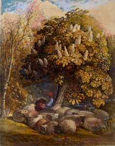 トチノキのあるパストラル（1830-1831年頃 作： Samuel Palmer