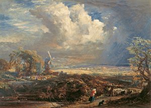パルバラ、サセックスの近くの夏の嵐 作： Samuel Palmer