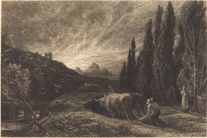 初期の耕作者 作： Samuel Palmer