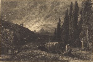 初期の耕作者 作： Samuel Palmer