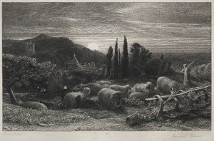 ライジングムーン 作： Samuel Palmer