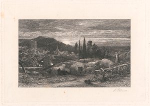 ライジングムーン 作： Samuel Palmer