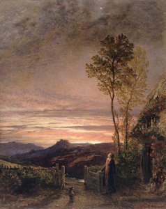 スカイラークの上昇（油彩・板） 作： Samuel Palmer
