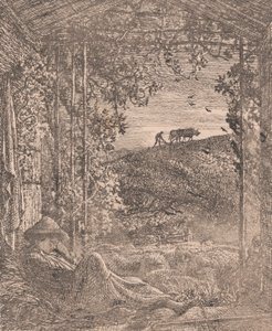 眠る羊飼い 作： Samuel Palmer