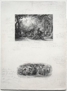 つる、1852年。 作： Samuel Palmer
