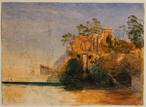 水オルガン、チボリ 作： Samuel Palmer