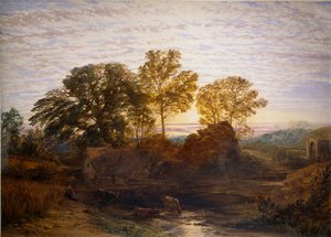 水車小屋、c1848-1849 作： Samuel Palmer