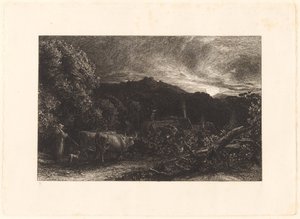 疲れた耕作者 作： Samuel Palmer