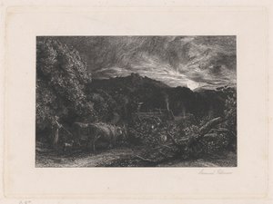 疲れた耕作者 作： Samuel Palmer