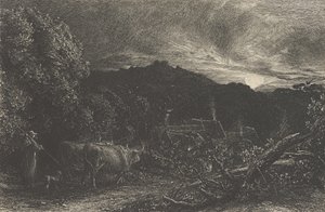 The Weary Ploughman、または The Herdsman、または Tardus Bubulcus は、 作： Samuel Palmer