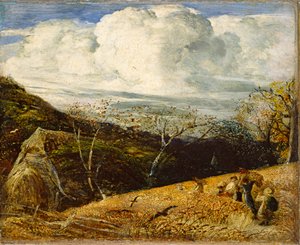 白い雲、c1833-1834 作： Samuel Palmer