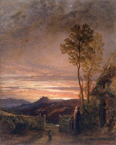 「ひばりの上昇」、1839-1840 作： Samuel Palmer