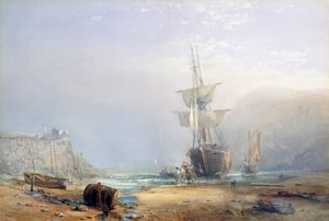 1853年、デボンの海岸のかすんでいる朝 作： Samuel Phillips Jackson