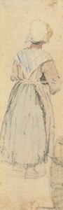 農民の女性、立っている、後ろから見た 作： Samuel Prout