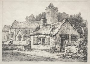 イングランド北部の一連の古代の建物と田舎のコテージ: エイトン 作： Samuel Prout