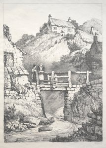 イングランド北部の一連の古代の建物と田舎のコテージ: ランズウィック 作： Samuel Prout