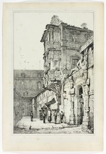 バンベルクのアンシャン・パレ、フランドルとドイツで描かれたスケッチのファクシミリより 作： Samuel Prout