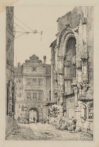 フランダースとドイツで作られたスケッチの複製: テイン教会、プラハ 作： Samuel Prout