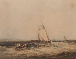 漁船 1820年頃（紙に水彩画） 作： Samuel Prout