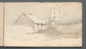 スケッチブック：ノーハム、1814。 作： Samuel Prout